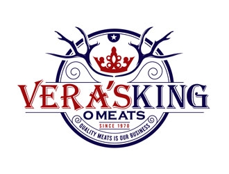 Veras King O Meats logo design by DreamLogoDesign