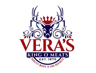 Veras King O Meats logo design by DreamLogoDesign