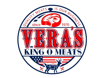 Veras King O Meats logo design by Suvendu