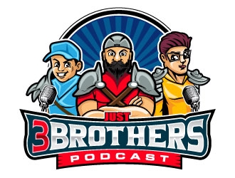 Just 3 Brothers Podcast logo design by Suvendu