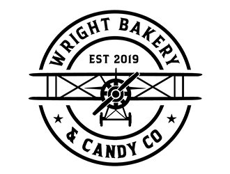 Wright Bakery & Candy Co logo design by PrimalGraphics