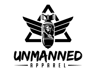 Unmanned Apparel logo design by jaize