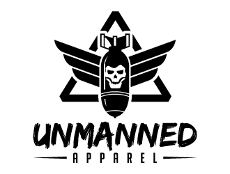 Unmanned Apparel logo design by jaize