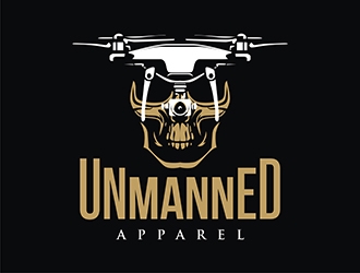 Unmanned Apparel logo design by gitzart