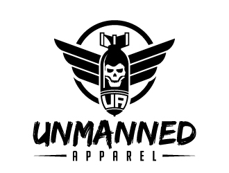 Unmanned Apparel logo design by jaize