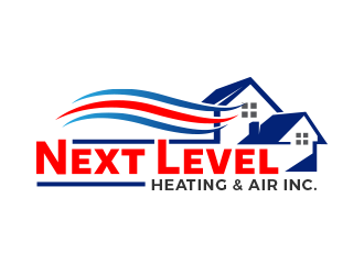 NEXT LEVEL HEATING AND AIR, INC. logo design by scriotx