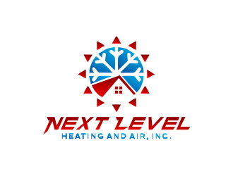 NEXT LEVEL HEATING AND AIR, INC. logo design by Gwerth