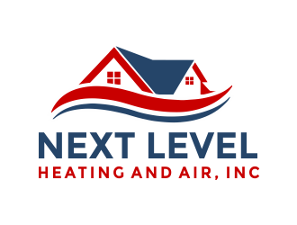 NEXT LEVEL HEATING AND AIR, INC. logo design by Girly