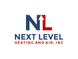NEXT LEVEL HEATING AND AIR, INC. logo design by Girly