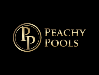 Peachy Pools logo design by denfransko