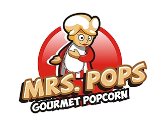 Mrs. Pops Gourmet Popcorn logo design by gitzart