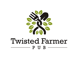 Twisted Farmer Pub logo design by logolady