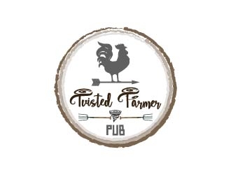 Twisted Farmer Pub logo design by bulatITA