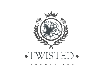 Twisted Farmer Pub logo design by aryamaity