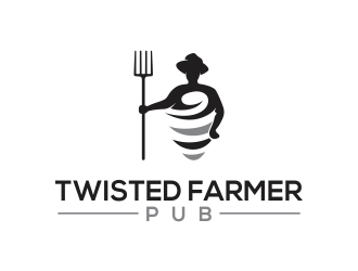 Twisted Farmer Pub logo design by rokenrol