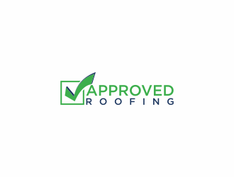 Approved Roofing logo design by luckyprasetyo
