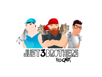 Just 3 Brothers Podcast logo design by jhon01