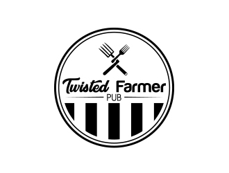 Twisted Farmer Pub logo design by MarkindDesign