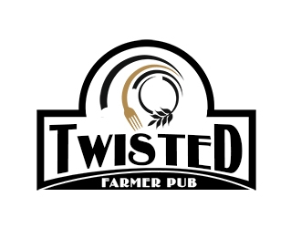 Twisted Farmer Pub logo design by bougalla005