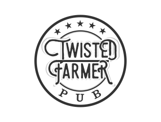 Twisted Farmer Pub logo design by yaktool