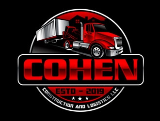 Cohen Construction and Logistics LLC logo design by DreamLogoDesign