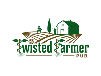 Twisted Farmer Pub logo design by nandoxraf