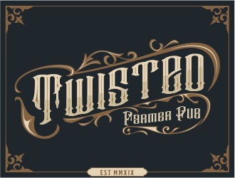 Twisted Farmer Pub logo design by Alfatih05