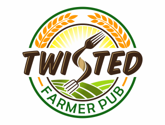 Twisted Farmer Pub logo design by agus