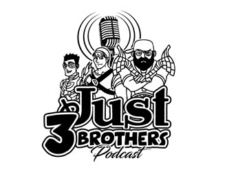 Just 3 Brothers Podcast logo design by DreamLogoDesign