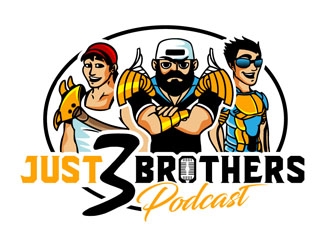 Just 3 Brothers Podcast logo design by DreamLogoDesign