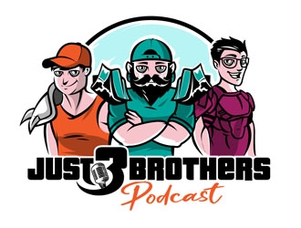 Just 3 Brothers Podcast logo design by DreamLogoDesign
