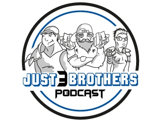 Just 3 Brothers Podcast logo design by MUSANG