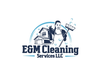 E&M Cleaning Services LLC logo design by Krafty