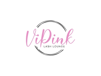 VIPink Lash Lounge logo design by wongndeso