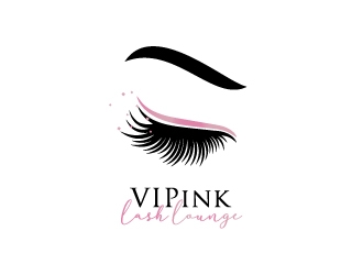 VIPink Lash Lounge logo design by Lovoos