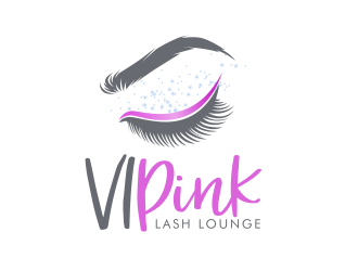 VIPink Lash Lounge logo design by Dakon