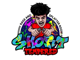 Short Tempered - Rage & Splatter Room logo design by DreamLogoDesign