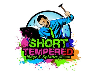 Short Tempered - Rage & Splatter Room logo design by DreamLogoDesign