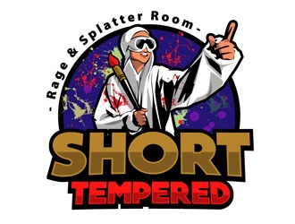 Short Tempered - Rage & Splatter Room logo design by DreamLogoDesign