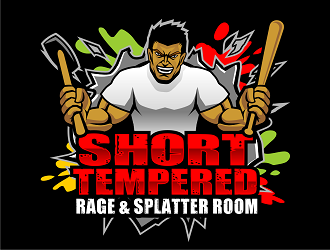 Short Tempered - Rage & Splatter Room logo design by haze