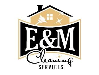 E&M Cleaning Services LLC logo design by REDCROW