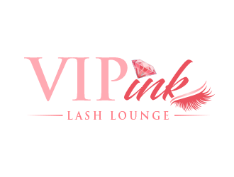 VIPink Lash Lounge logo design by BeDesign