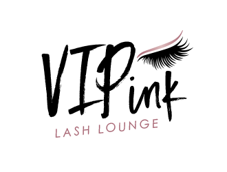 VIPink Lash Lounge logo design by BeDesign