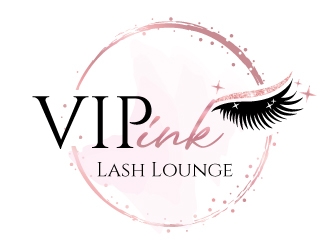 VIPink Lash Lounge logo design by jaize