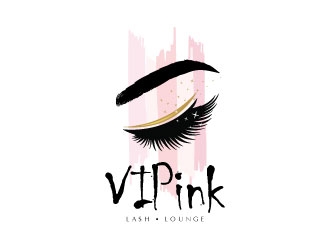 VIPink Lash Lounge logo design by sanworks
