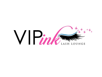 VIPink Lash Lounge logo design by Marianne