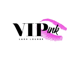 VIPink Lash Lounge logo design by harrysvellas