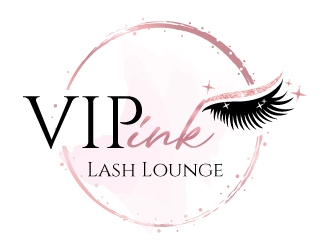VIPink Lash Lounge logo design by jaize