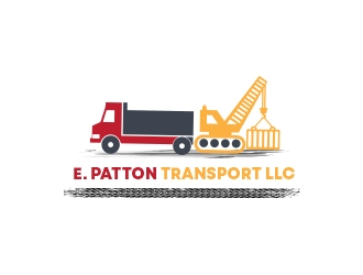 E. Patton transport llc logo design by heba