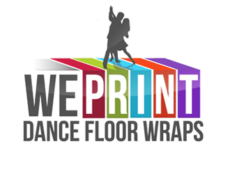 We Print Dance Floor Wraps logo design by megalogos